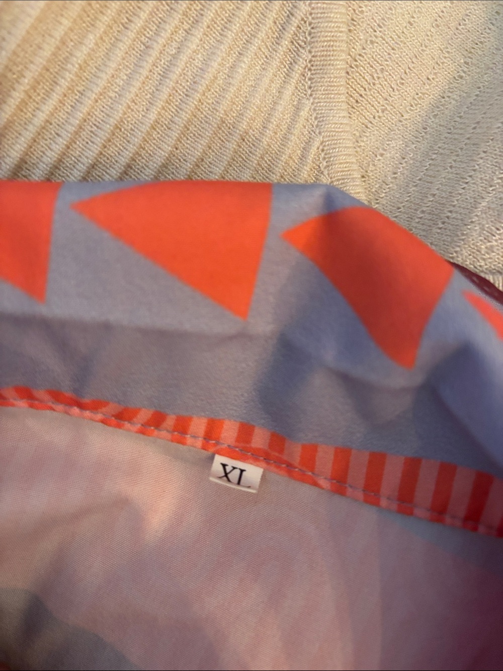 Woman’s Multicolor Geometric Button-Front Dress - Picture 2 of 3